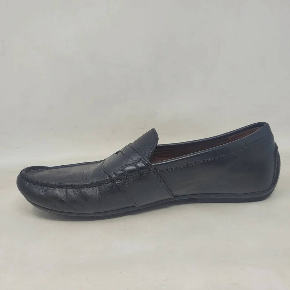 Polo Ralph Lauren Loafers 10.5D Black Leather Driver Reynold Preppy Old Money
